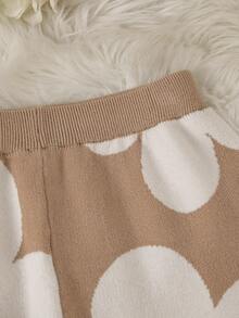 Girls' Autumn/Winter Fashion Pattern Jacquard Knit Sweater Long Sleeve Pullover & Long Pants Set - Multicolor - View 6