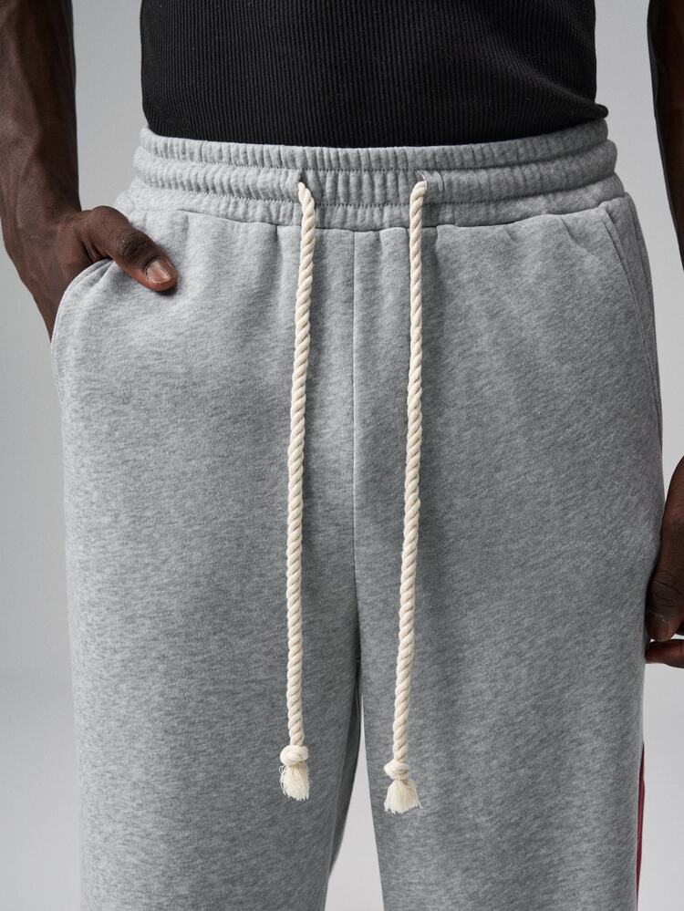 STYNVO Men's Casual Loose Letter Print Sweatpants - Grey - View 5