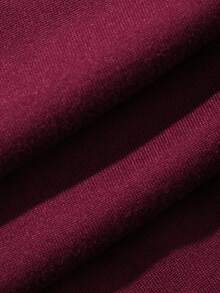 DAZY Women's Long Sleeve Top And Pants Pajama Set Fall - Burgundy - View 9