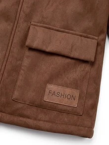 Yalmera Women's Solid Color Thermal-Lined Hoodie With Pockets, Regular Fit Casual Everyday Jacket, Autumn/Winter - Brown - View 3