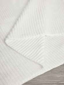 MaterniWear كنزة رضاعة كاجوال بلون موحد للحوامل للخريف/الشتاء - أبيض - مشاهدة 8