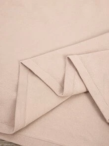 MaterniWear 優雅時尚珠飾露肩針織孕婦洋裝，適合秋季拍照，孕婦粉色 - 卡其色 - 查看 9