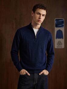 Manfinity CityGents Men Sweaters Office Business Navy Blue Casual - Navy Blue - View 4