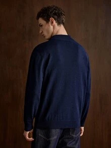 Manfinity CityGents Men Sweaters Office Business Navy Blue Casual - Navy Blue - View 6