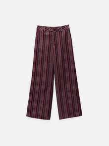Nöista Chinese-Style Striped Burgundy Two-Piece Suit,Elegant, Suitable For Fall Winter, Casual,Chic,Going Out.. - Burgundy - View 9