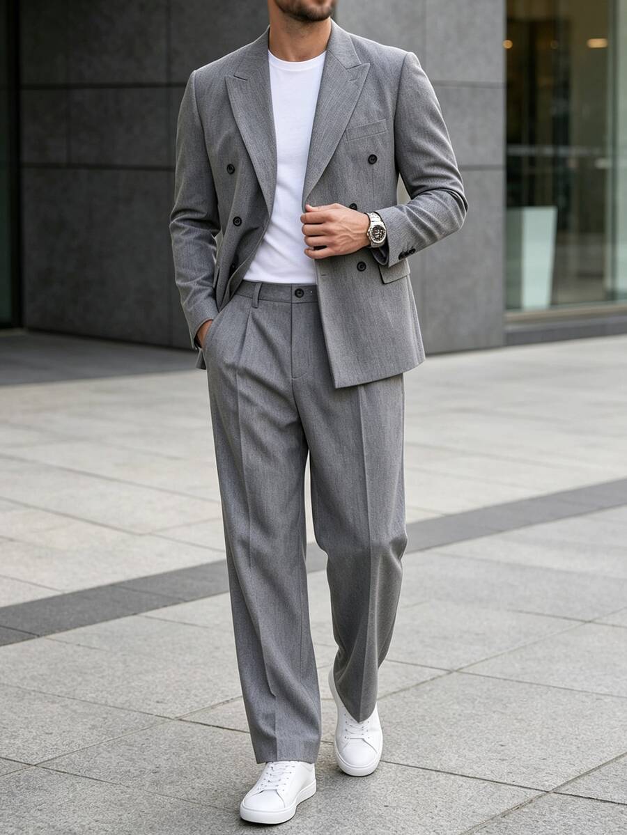 Manfinity Mode Men Suits - Grey - View 1