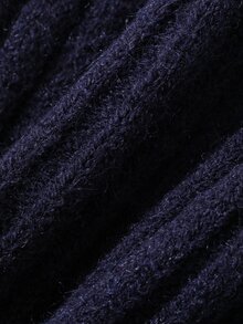 HELLO KITTY | DAZY Sweater Rajut KT Leher Bulat Lengan Panjang Model A-Line untuk Anak Perempuan Musim Gugur - Navy Blue - View 8