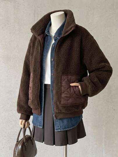 DAZY Women's Winter Casual Versatile Warm Jacket School