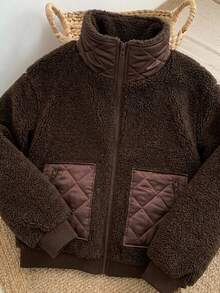 DAZY Women's Winter Casual Versatile Warm Jacket School Fall - Brown - View 12