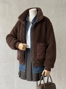 DAZY Women's Winter Casual Versatile Warm Jacket School Fall - Brown - View 11