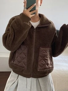 DAZY Women's Winter Casual Versatile Warm Jacket School Fall - Brown - View 8