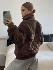 DAZY Women's Winter Casual Versatile Warm Jacket School Fall - Brown - View 4