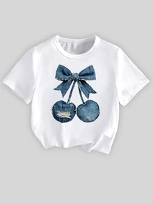 2pcs/Set Young Girl Cartoon Floral Princess T-Shirt And Shorts Set, Sweet & Cute, Comfortable & Versatile, Suitable For Summer Outings - Multicolor - View 7