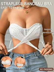 SHEIN Women Strapless Bras - White - View 1