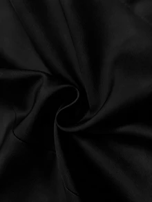 SHEIN Jaket Wanita Elegan Musim Gugur/Dingin, Kerah Tegak, Ramping, Patchwork Renda, Cocok untuk Perjalanan Sehari-hari, Pesta Makan Malam, Warna Hitam - Hitam - View 5
