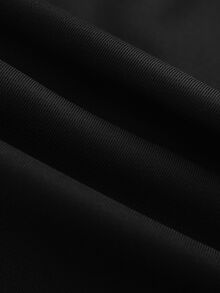 EMERY ROSE CURVE بنطلون فضفاض واسع الساق للسيدات بمقاسات كبيرة مناسب للأعمال والكاجوال مع تصميم أزرار - الأسود - مشاهدة 8
