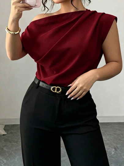Elenzga Spring Summer Autumn Elegant Commute Vacation Style Minimalist Casual Women's Fashion Hot-Selling Versatile Comfortable Fabric Plus Size Shirt