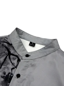 Manfinity Homme Men 1pc Plants Print Shirt - Grey - View 4
