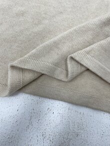 Wandoria Gaun Sweater Rajut Lengan Panjang Longgar Bergaya Vintage Musim Gugur/Dingin untuk Wanita - Aprikot - View 8