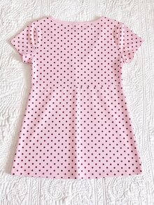 IslaSuriya Women's French Sweet Polka Dot Print Pleated T-Shirt For Dating - Multicolor - View 2