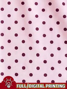 IslaSuriya Women's French Sweet Polka Dot Print Pleated T-Shirt For Dating - Multicolor - View 3