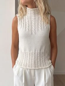Sprig & Strand Women's Vintage Ribbed Turtleneck Knit Top - Beige - View 5