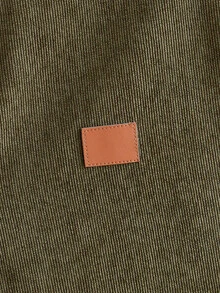 HIMLAND Men's Matching Set, 2-Piece Outfit, Olive Green Shirt And Pants, Mandarin Collar Short Sleeve, Textured Co-Ord Set, Drawstring Trousers - Army Green - View 6