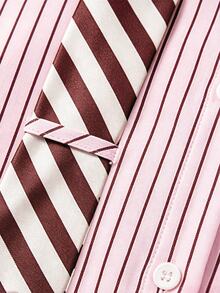 Lalippa Women's Striped Drop Shoulder Long Sleeve Single-Breasted Casual Shirt - Multicolor - View 4