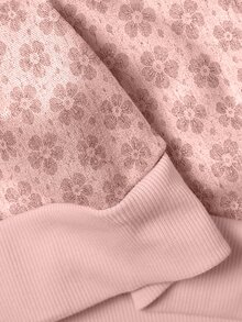 SHEIN Plus Size Autumn/Winter Casual Ditsy Floral Sweatshirt - Multicolor - View 4