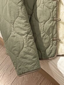 Rusticease Women's Winter Casual Versatile Thermal Lined Jacket Fleece Lined Padded Coat Business Going Out Fall Style Vintage Women Fall Winter Jacket - Army Green - View 5