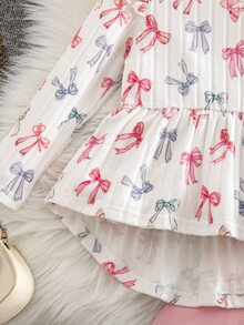 Elladie kids 女童 T-shirt 套裝，粉色，上衣 + 長褲 2 件組，寬鬆版型，日常穿著，時尚百搭，休閒，領口，圓領，印花，拉鍊，舒適，秋季，可愛 - 粉色 - 查看 7