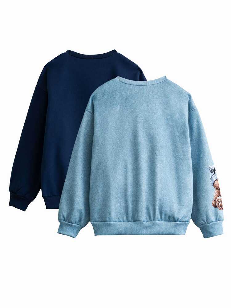 SHEIN Elladie kids Tween Girls Sweatshirts, Dark Grey & Light Grey, Fall Winter, Casual, Hooded, Autumn, Long, Sleeve, Loose, Outfit, Comfortable, Daily, Style, Zip, Mix - Multicolor - View 2