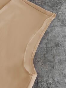 SIGLOCORE Men's Solid Color Deep V-Neck Casual Versatile Everyday Top - Khaki - View 5