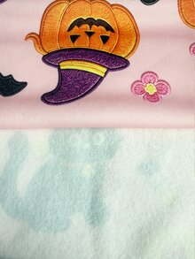 Resyla Women's Letter & Pumpkin Print Crew Neck 2 In 1 Casual Sweatshirt - Multicolor - View 4