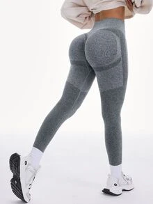 Slayform Slayform 女款宽腰运动紧身裤瑜伽裤 - 深灰色 - 查看 6