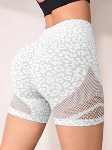 Slayform Slayform 1pc Regular Shorts, Moisture-Wicking Fabric, Mesh Design, Basic Style, Black, Sports Shorts, Fitness, Yoga Seamless - White - View 7
