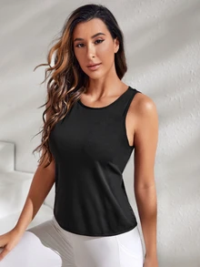 Slayform Slayform Graphic Print Sports Tankworkout Tank Top - Black - View 6