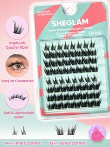 SHEGLAM Flutter Wild 鳥類風格睫毛叢 品牌美妝化妝品 適合女士與女孩 - 黑色 - 查看 4