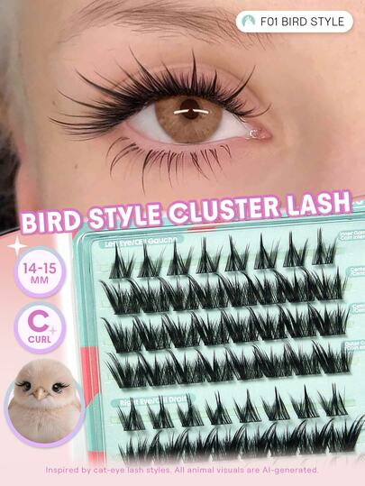 SHEGLAM Flutter Wild Bird Style Lash Clusters Brand Beauty Cosmetic Makeup For Women And Girls