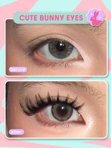 SHEGLAM Flutter Wild مجموعات رموش بستايل Sweet Bunny ماركة تجميل ومكياج للنساء والفتيات - الأسود - مشاهدة 3