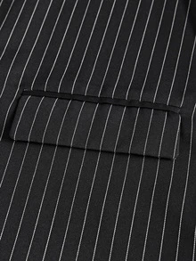 SIGLOCORE Men's Striped Casual Versatile Everyday Travel Shirt - Black - View 5