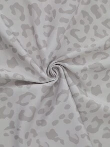 SHEIN 少女吊帶上衣與抽繩短褲套裝，淺豹紋印花，舒適易穿，適合家庭出遊季節 - 彩色 - 查看 8