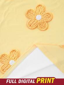 SHEIN 【印花設計】青少年女孩夏季休閒T恤上衣，仿刺繡仿珠飾印花，寬鬆版型，隨機發貨1件 - 彩色 - 查看 6