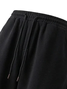 Gym Rark Men's Gothic Print Drawstring Waist Wide Leg Sweatpants, Gym - Black - View 4