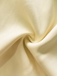SHEIN Franclia 女款新款奶油色V領收腰背心＋高腰短褲套裝，通勤顯瘦成熟風兩件式穿搭 - 黃色 - 查看 6