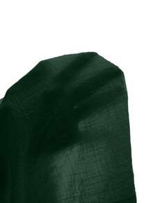 Manfinity Homme Men's Solid Color Long Sleeve Single-Breasted Casual Commuter Shirt - Dark Green - View 3