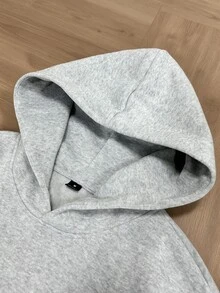 TOKVUE 男士連帽衛衣，字母徽章馬刺繡工藝，精緻3D圖案刺繡，灰色連帽運動衫，美式復古寬鬆版型，休閒舒適百搭，適合外出、通勤、街拍、旅行、度假、日常穿著等多種場合 - 灰色 - 查看 7