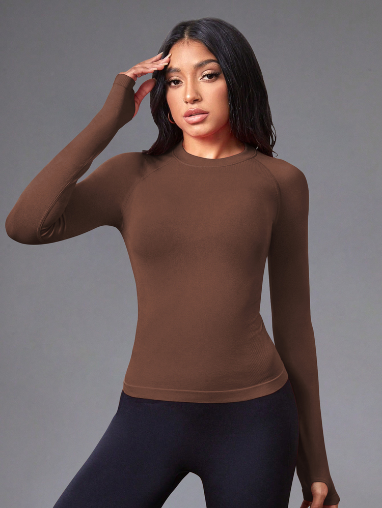 Eassivo Eassivo Split Back Sports Teeworkout Tank Top - Brown - View 5