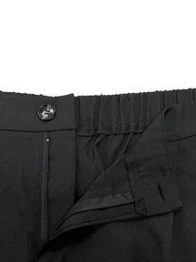 GlowEve CURVE Setelan Kasual 2 Potong Wanita Ukuran Besar Motif Polkadot Lengan Lentera dan Celana Panjang Lebar untuk Musim Gugur - Hitam - View 5