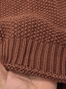 Rusticease Cardigan Polos Model Drop Shoulder, Cocok untuk Sehari-hari, Sekolah, Warna Cokelat Karat, Musim Gugur, Kasual, Sederhana, untuk Hari Thanksgiving, dan Lainnya. - Coklat - View 6